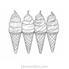 ice cream coloring page cute