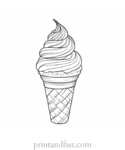 ice cream coloring page detailed