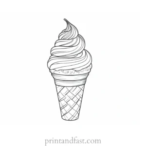 ice cream coloring page detailed