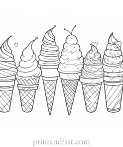 ice cream coloring page for kids