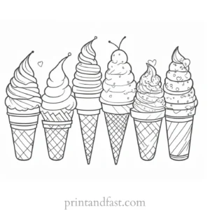 ice cream coloring page for kids