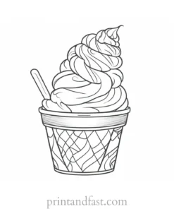 ice cream coloring page free