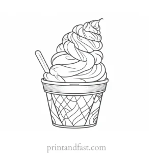 ice cream coloring page free