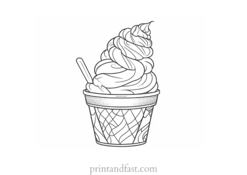 ice cream coloring page free