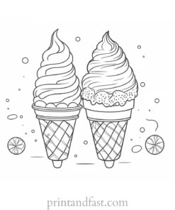 ice cream coloring page fun