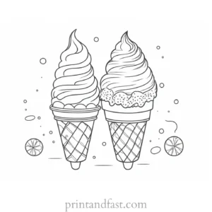 ice cream coloring page fun