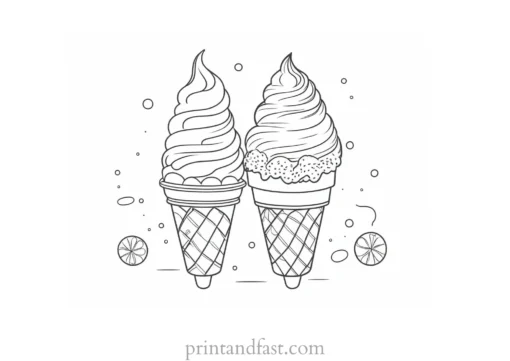 ice cream coloring page fun