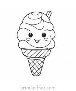 ice cream coloring page preschool