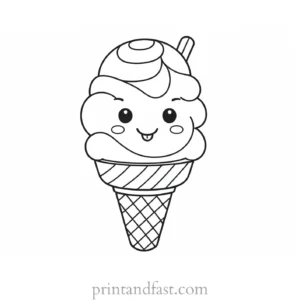 ice cream coloring page preschool