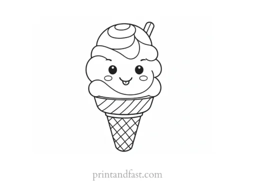 ice cream coloring page preschool