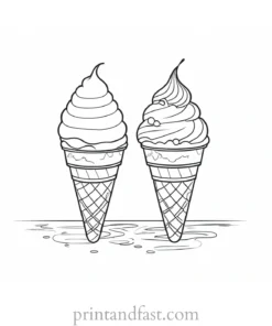 ice cream coloring page printable free