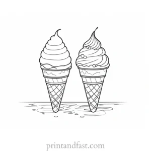 ice cream coloring page printable free