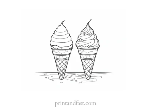 ice cream coloring page printable free