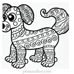 imaginative puppy coloring page