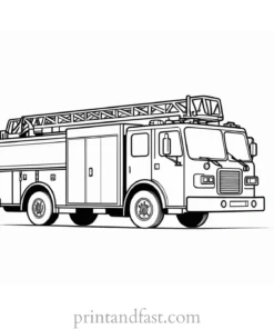 interactive fire truck coloring page