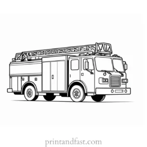 interactive fire truck coloring page