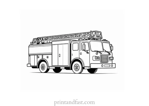 interactive fire truck coloring page