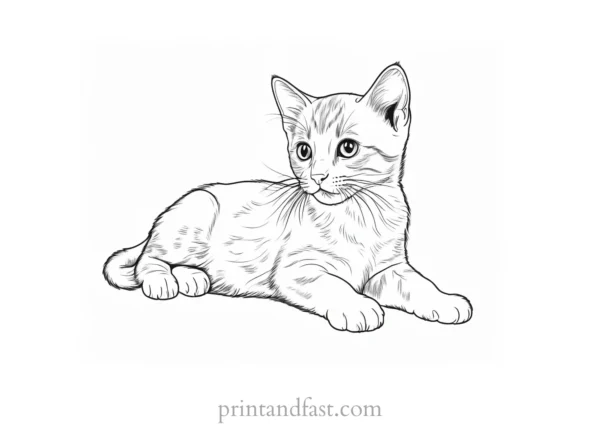 interactive kitten coloring page