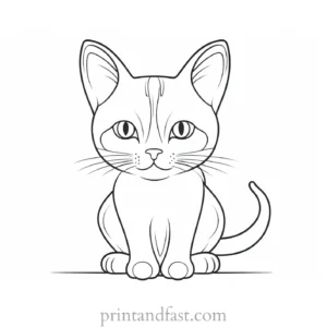 interactive kitty coloring page