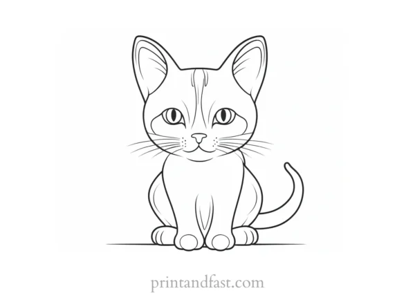 interactive kitty coloring page