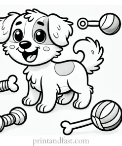 interactive puppy coloring page