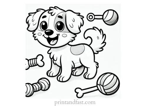 interactive puppy coloring page