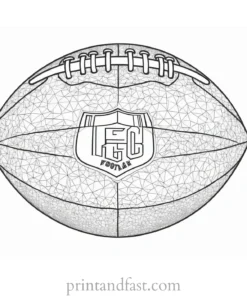 intricate Football Coloring Page