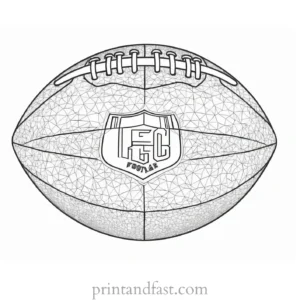 intricate Football Coloring Page