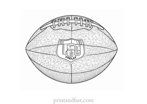 intricate Football Coloring Page