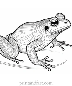 intricate frog coloring page