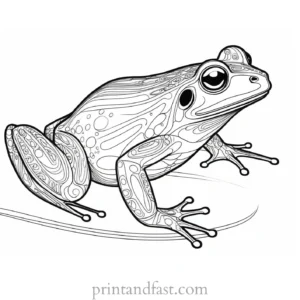 intricate frog coloring page