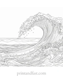 intricate ocean coloring page