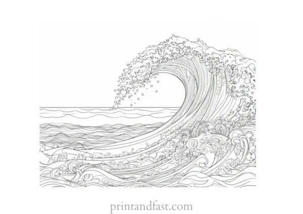 intricate ocean coloring page