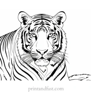 intricate tiger coloring page