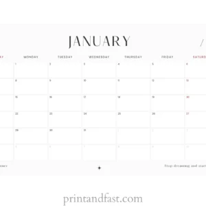 january 2024 calendar printable