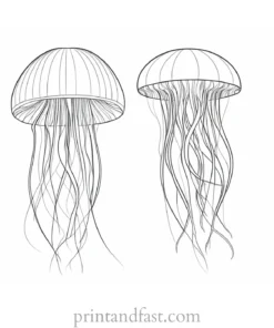 jellyfish coloring page for adults