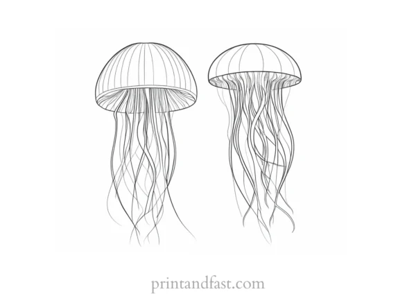 jellyfish coloring page for adults