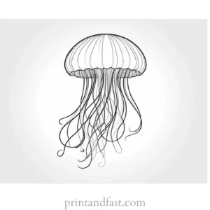 jellyfish coloring page pattern