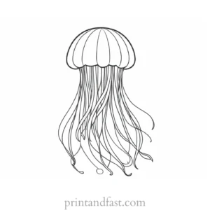 jellyfish coloring page preschool