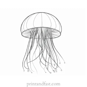 jellyfish coloring page realistic