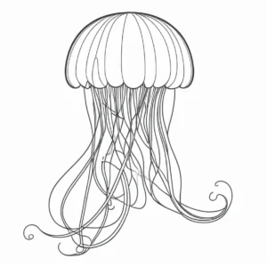 jellyfish fish coloring page