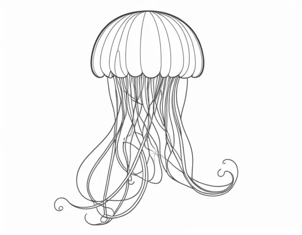 jellyfish fish coloring page