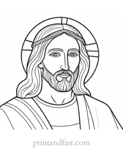 jesus coloring page bible