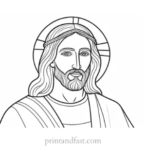 jesus coloring page bible