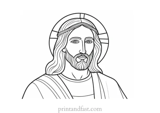 jesus coloring page bible