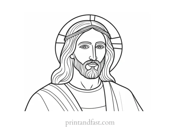 jesus coloring page bible