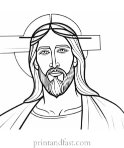 jesus coloring page cross