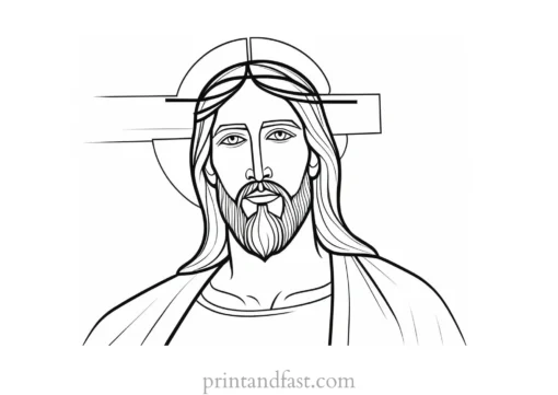 jesus coloring page cross