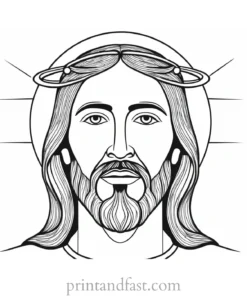 jesus coloring page detailed