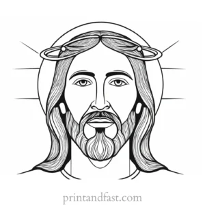 jesus coloring page detailed